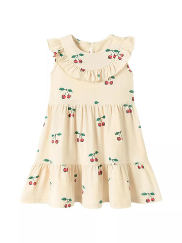 Girls Ruffler Tiered Cherry Print Dress