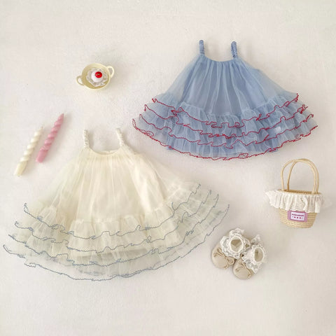 Girls Pouffy Tutu Ruffle Dress