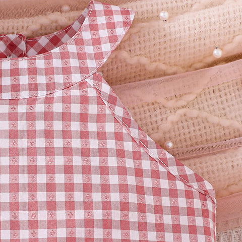 2 Pc Baby Girl Halter Gingham Flower Patch Shorts Set