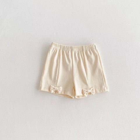 2 Pc Baby Girl Bow Shirt & Shorts Set