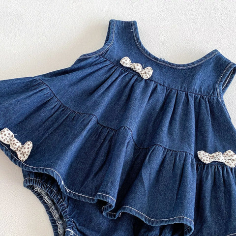 Baby Girl Denim Bow Dress