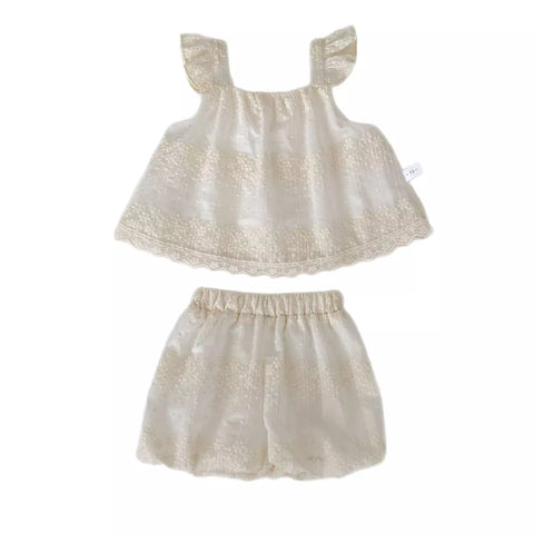 2 pc Girls Boho Bubble Shorts Set