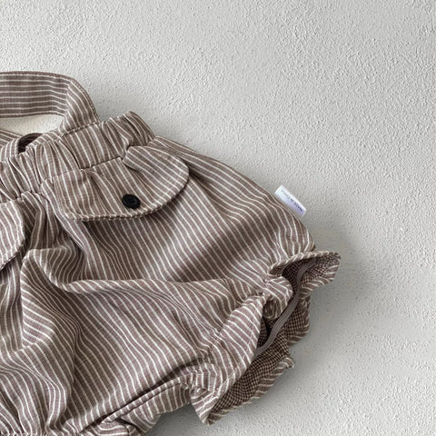 Unisex Baby Overall Flap Pocket Shorts