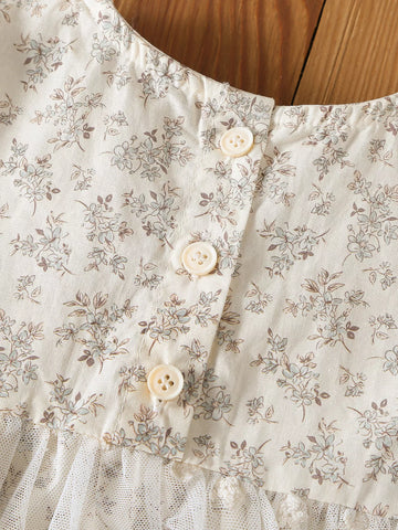 2 Baby Girl Autumn Flower Bodysuit w/ Bonnet Hat