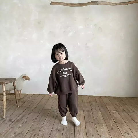 2 Pc Unisex Relax Sweatshirt & Pants Set