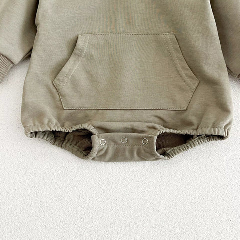Unisex Baby Bear Ear Hoody Bodysuit