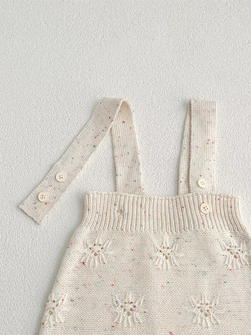2 Pc Baby Girl Knit Sun Pointelle Set