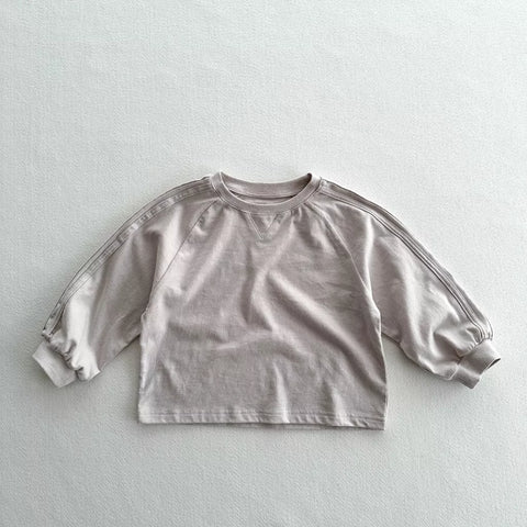 Baby Casual Monotone Stripes Pullover Shirt