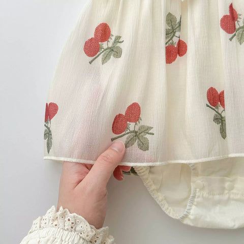 Baby Girl Cherry Ruffle Dress