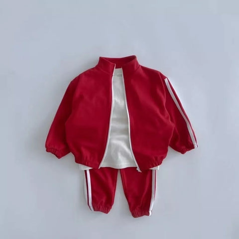2 Pc Boy Stripe Tracksuit Set