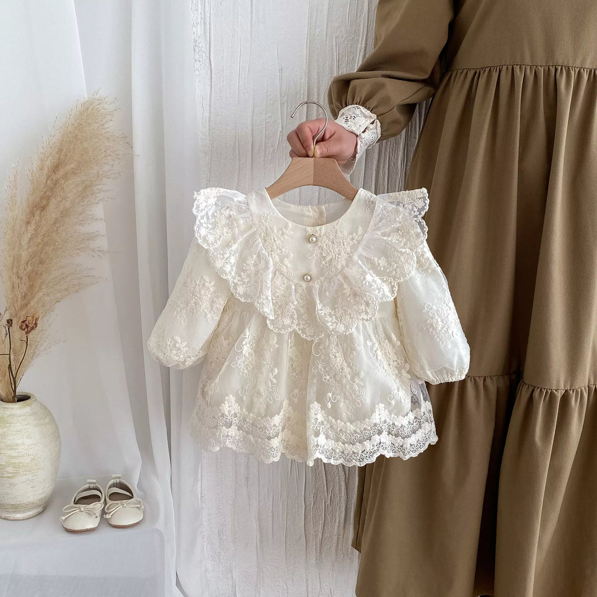 Baby Girl Scallop Lace Dress