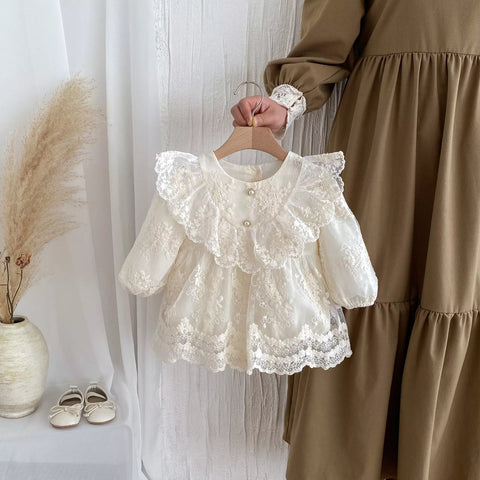 Baby Girl Scallop Lace Dress