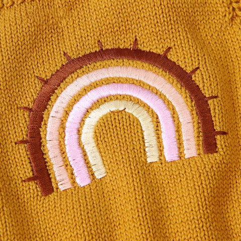 Baby Girl Knit Rainbow Bodysuit