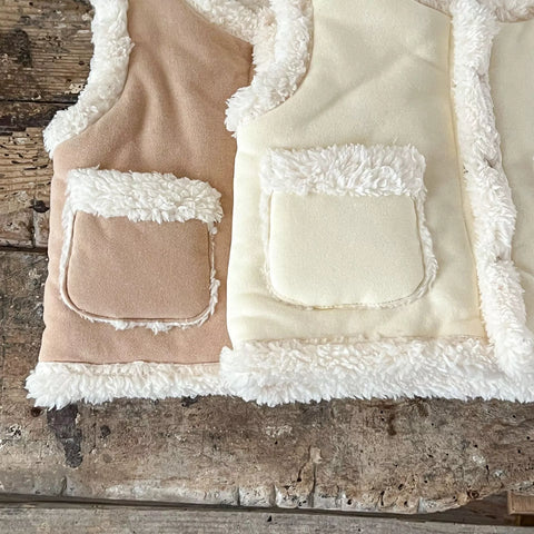 Baby Sherpa Lined Suede Vest