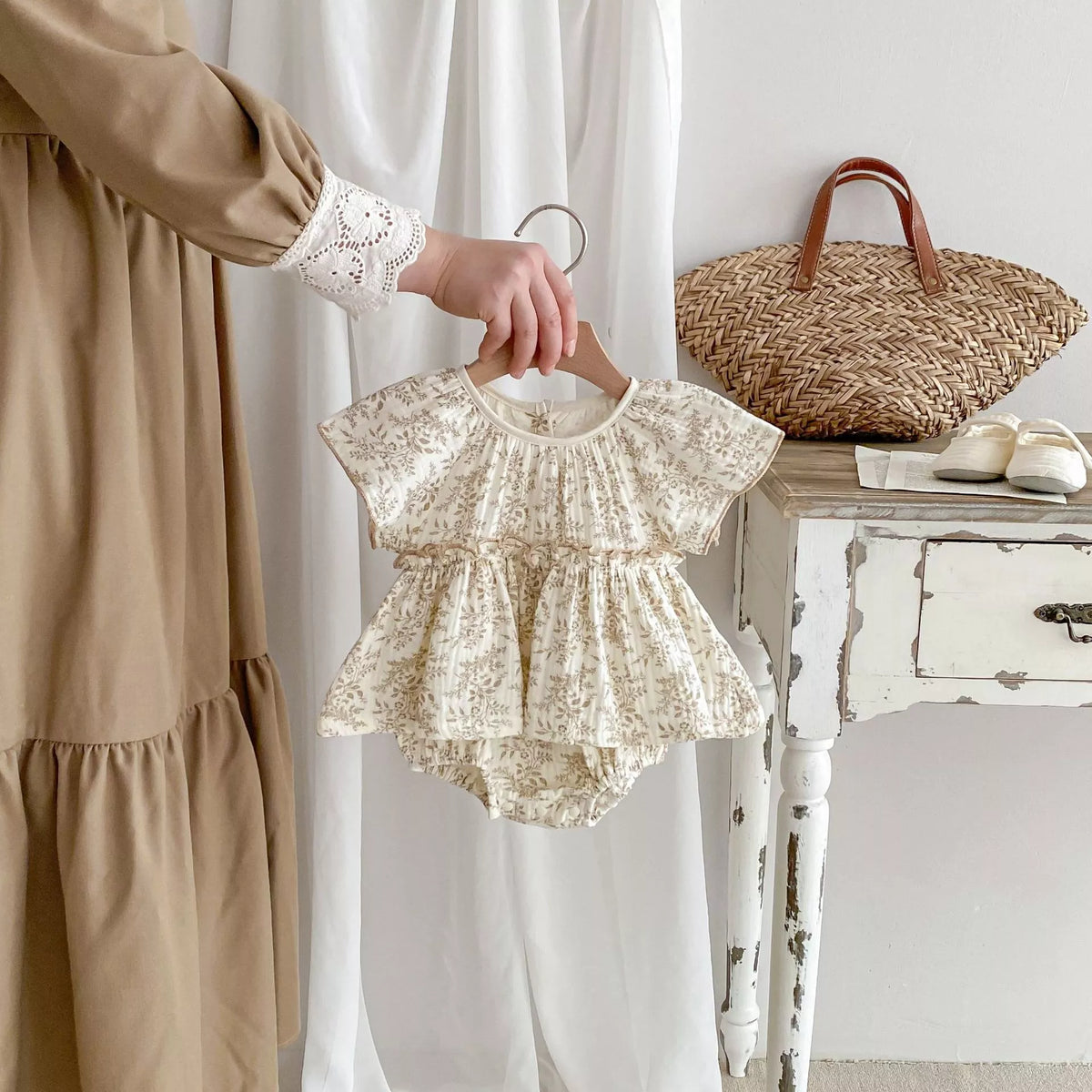 Baby Girl Wheat Grass Print Dress