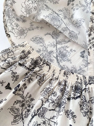 2 Pc Baby Girl Parisian Style Spring Print Set