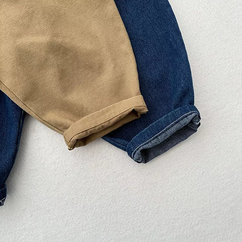 Boys Casual Denim Elastic Pants