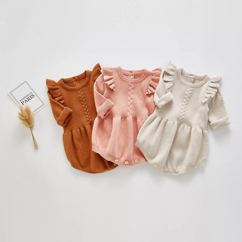 Baby Girl Cable Knit Bodysuit Sweater