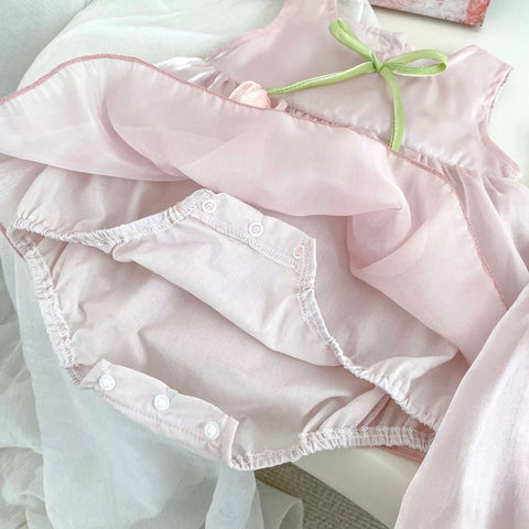 Baby Girl Lavender Satin Tulip Dress