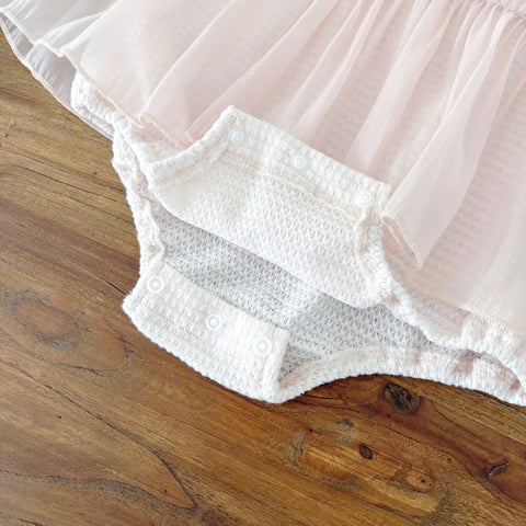 Baby Girl Waffle Knit Heart Cami Tutu Bodysuit Dress