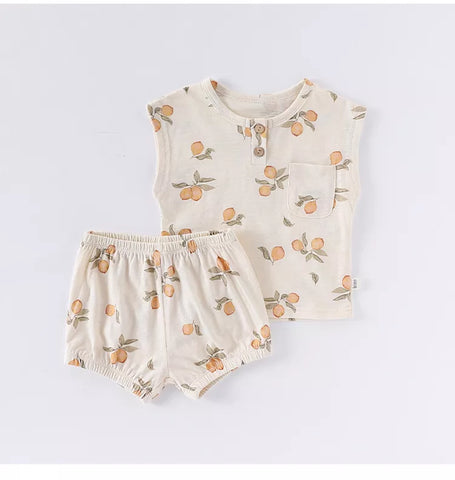 2 Pc Baby Boy Sleeveless Summer Tank & Shorts Set