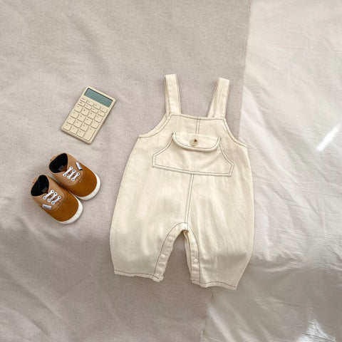 2 Pc Baby Stripe Shirt w/ Denim Overall