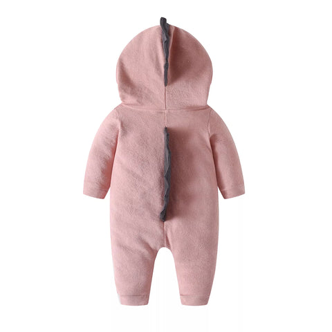 Baby Hooded Dinosaur Zip up Romper
