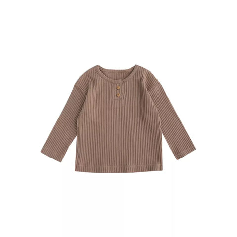 2 Pc Baby Boy Waffle Shirt w/ Corduroy Pants