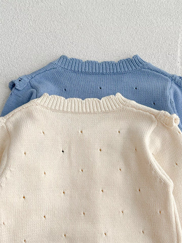 Baby Girl Flower Embroidered Cardigan