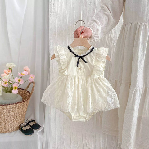 Baby Girl Victorian Style Sleeveless Lace Dress