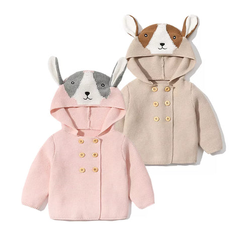 Unisex Baby Pup Ears Sweater Jacket