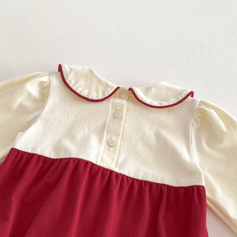 Baby Girl Peter Pan Piping Detail Bodysuit