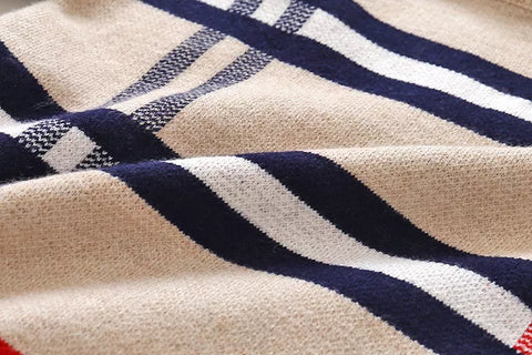 Boys Removable Collar Nova Check Sweater
