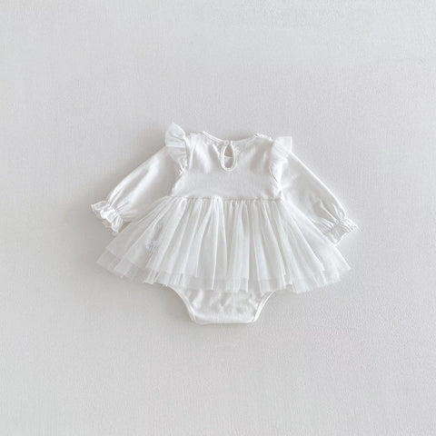 Baby Girl Flower Pattern Tulle Dress