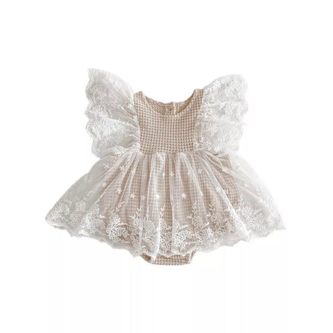 Baby Girl Sheer Lace Ruffle Dress