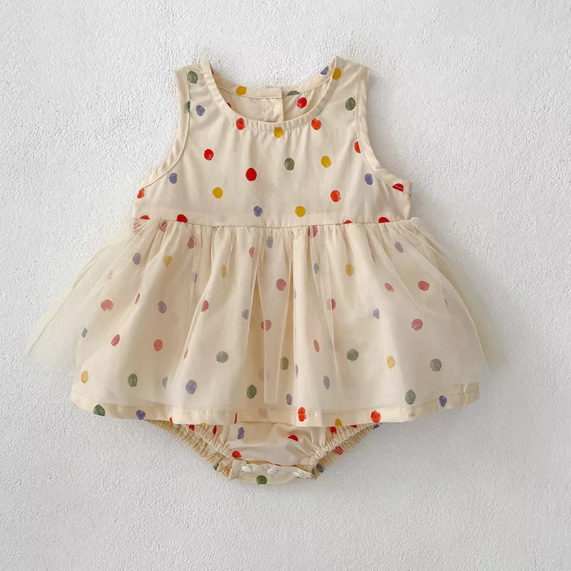 Baby Girls Polka Dot Bodysuit Shorts Set