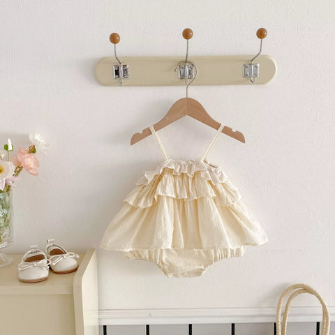 Baby Girl Tiered Ruffle Bodysuit Dress