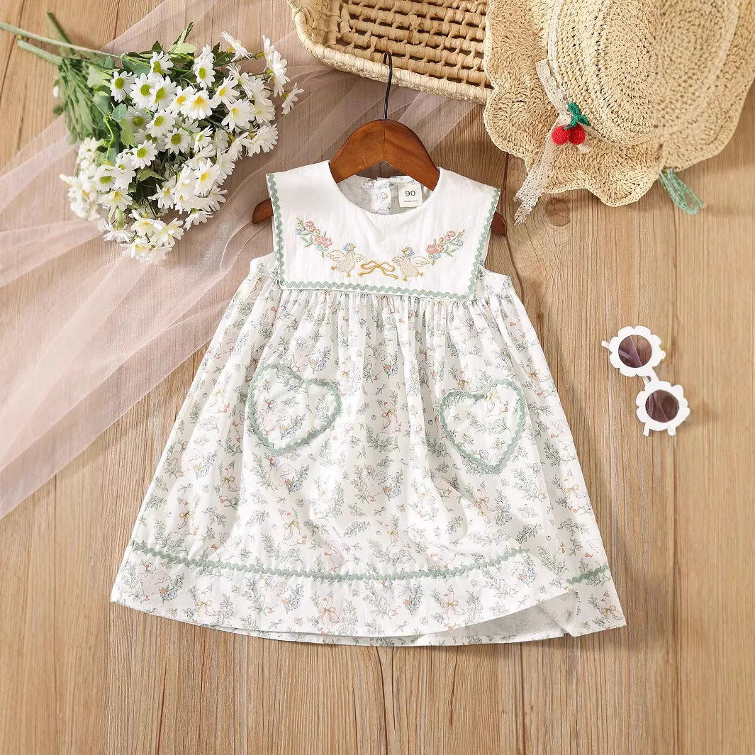 Girls Vintage Mother Goose Dress