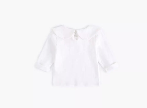 2 Pc Baby Girl Peter Pan Collar Gingham Plaid Bodysuit