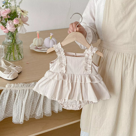 Baby Girl Cotton Ruffle Layered Bodysuit