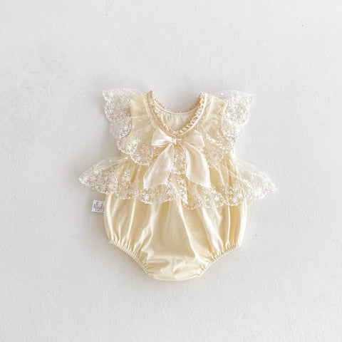 Baby Girl Dreamy Embroidered Tulle Bodysuit