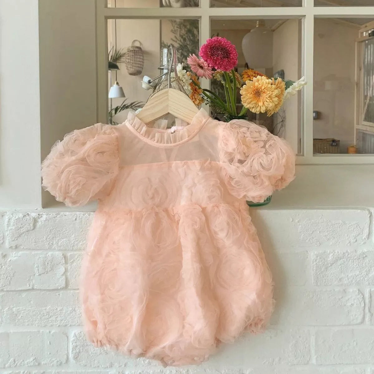 Baby Girl Bubble Rosette Bodysuit