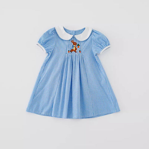 Girls Roger Rabbit Gingham Collar Dress