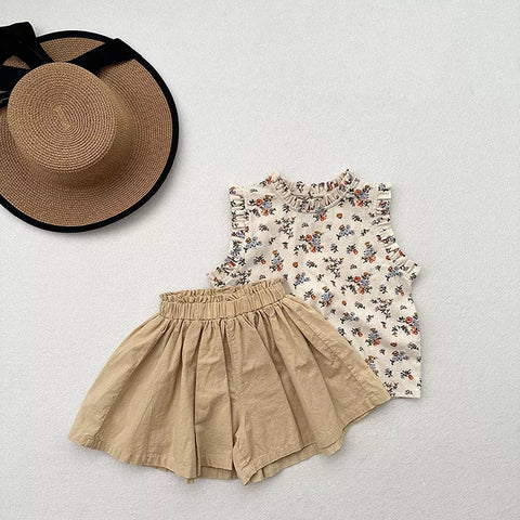 Baby Girl Wide Leg Skirt Skort
