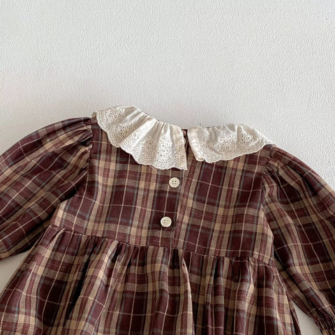 Baby Girls Autumn Plaid Bodysuit