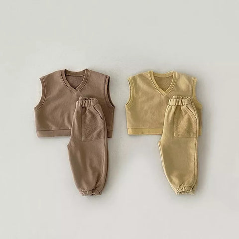 Baby Boy Vest and Sweat Pants Set