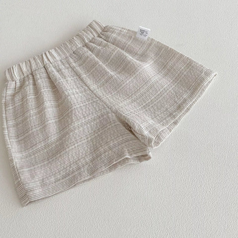 Baby Boy Stripe Vacay Button Shirt & Shorts Set