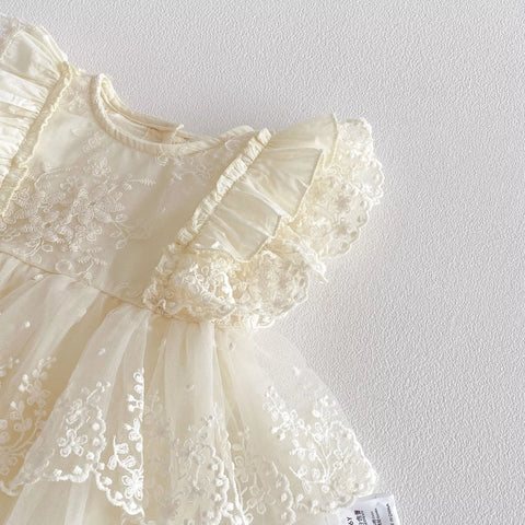 Baby Girl Ethereal Lace Emb Dress