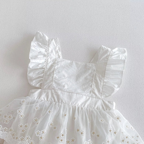 Baby Girl Mini Daisy Sheer Skirt Ruffle Bodysuit