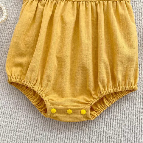 Girls Summer Wild Flower Embroidered Bodysuit or Dress